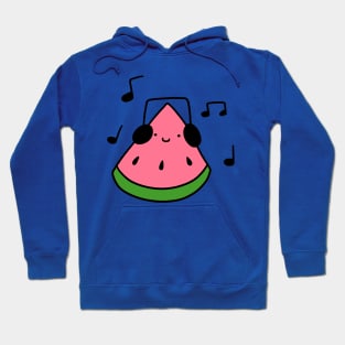 Watermelon Slice with Headphones Hoodie